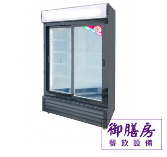 黑色 雙門立式滑門玻璃冷藏櫃